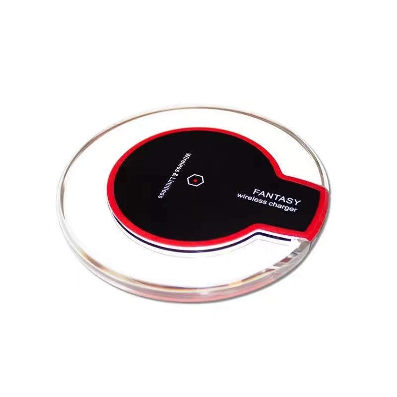 

Free Shipping Universal Fantasy Qi Wireless Charger With Led Light For Iphone Samsung Mobile Phone K9 Crystal Wireless Charger