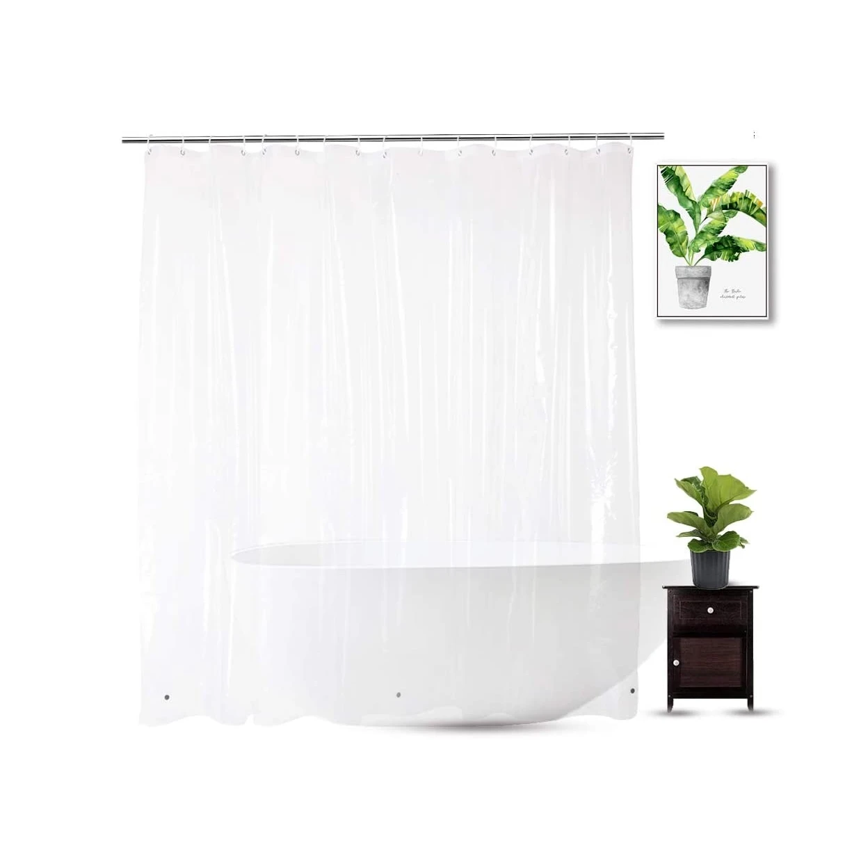 

Free Shipping 180x200CM Shower Curtain Liner Lightweight Clear Waterproof Curtain Rooms PEVA Bathroom Plastic Shower Curtains