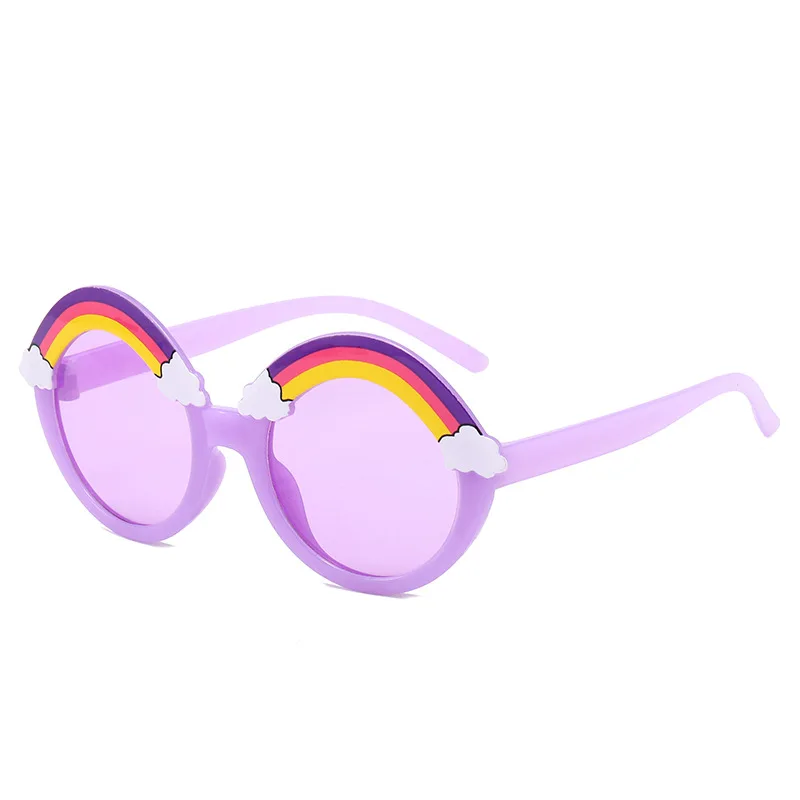 

Kids Sunglasses Round Rainbow Sun Glasses Boys Fashion Children's Pink Lenses Baby Girl Shades Colorful Eye PC Sunglass, Custom color
