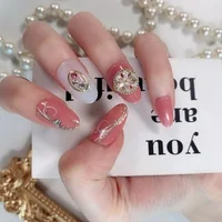 

Charming Acrylic 3d Diamond Fake Nails Full Cover Press on False Nails 24pcs/setlse nails