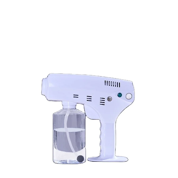 

Blue light nano spray gun nano portable atomizer sterilizing steam spray gun, White