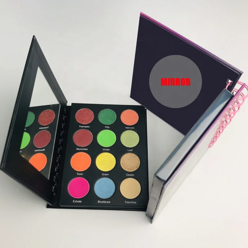 

2022 Private label Flawless Waterproof Cosmetics Vegan Shimmer Custom Makeup Eyeshadow Book Palette Packaging