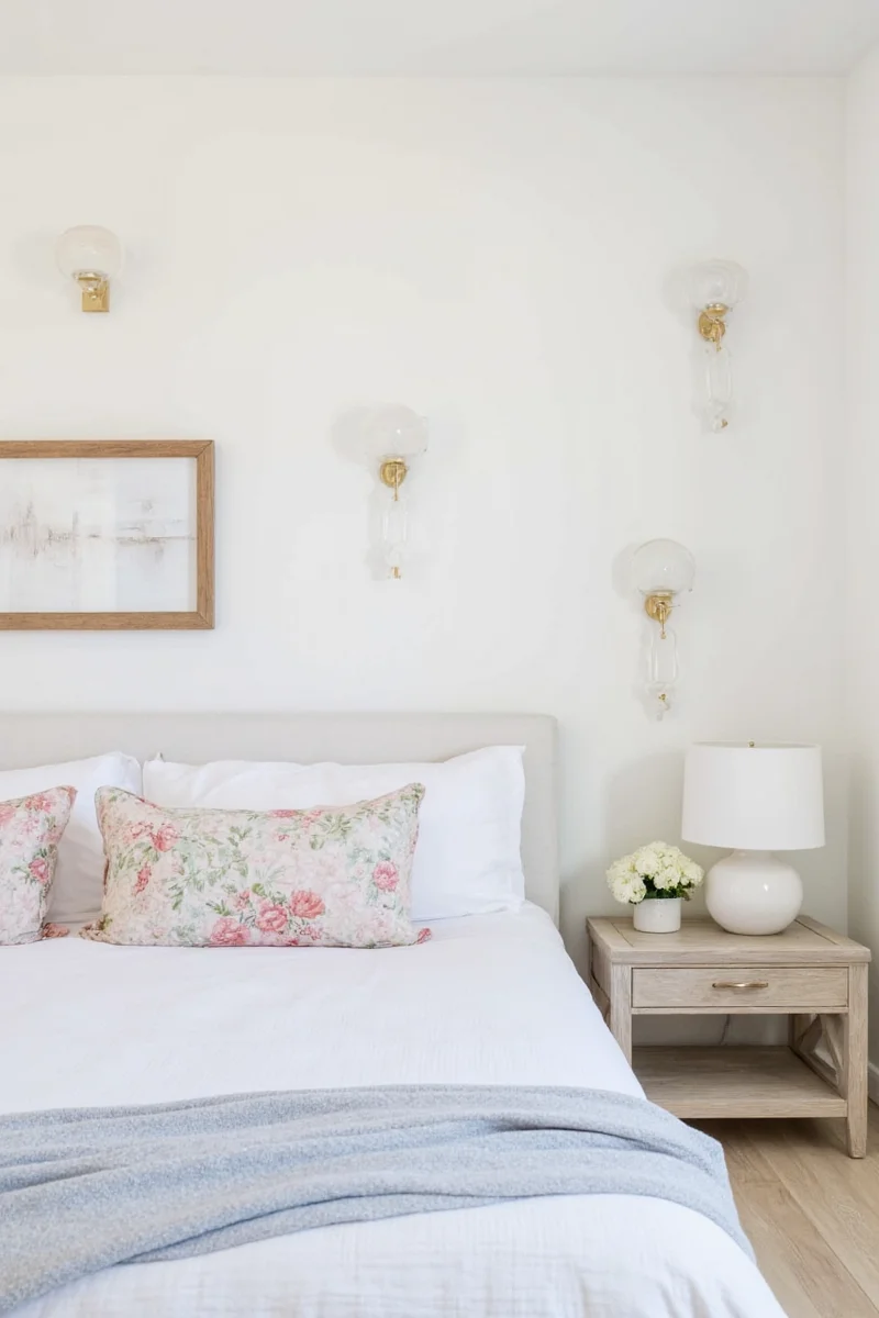 Child’s bedroom with height-appropriate mounted sconces