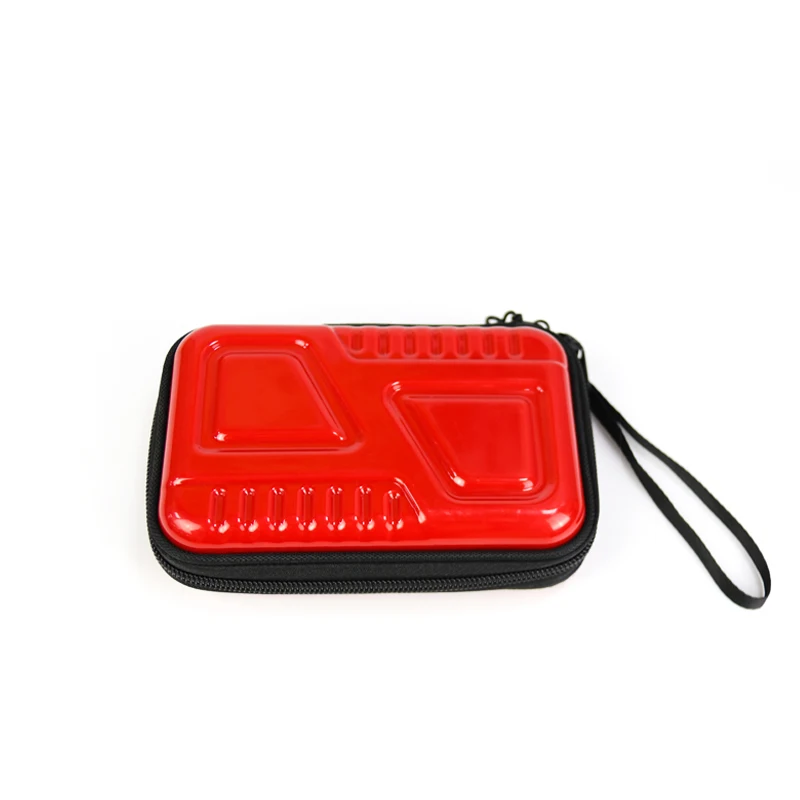 

2021 New Launch Shiny Red Unique Design Charge Bank Case Unisex Fashion Electronic Storage Case ABS Power Bank Protect Bag