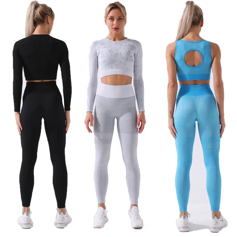 

2021 Newest Seamless Yoga Exercise Active Wear Fitness Super Elastic Moisture Wicking Leggings Shark Suit, As picture