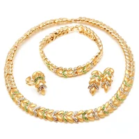 

2019 fashion african 18k gold chain Italy gold plated jewelry set