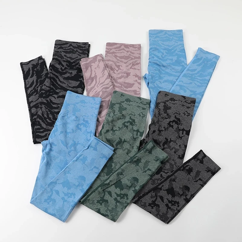 

Camo Yoga Suit seamless set gym fitness wear Sports Bra and Leggings Set Sports high waist gym set for women, Picture