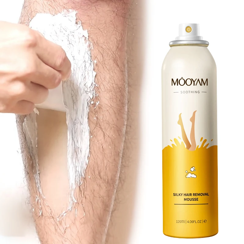 

OEM Private Label Painless Hair Removal Mousse Armpit Hands Face Body Legs Hair Removal Spray For Man And Women