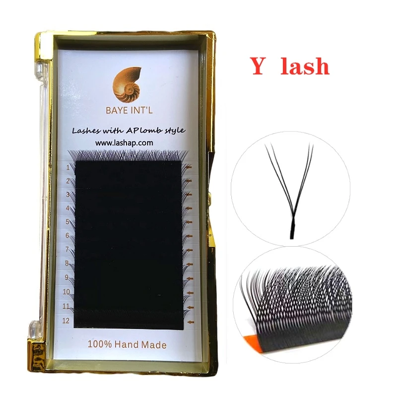 

LASHAP Volume Private label YY lashes 0.05 0.07 Hot sell Individual Y lash extension trays