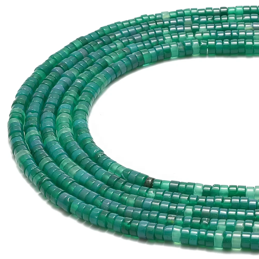 

Green Agate Heishi Disc Shape heishi bracelet heishi bead strands