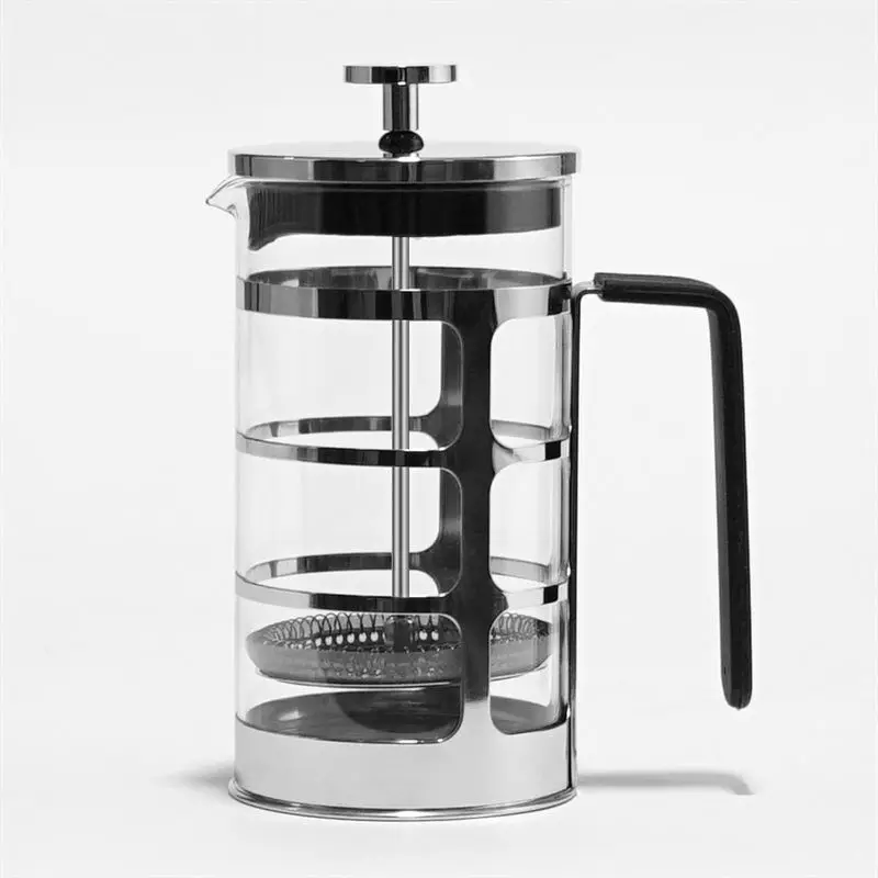 

Unique Design 600ml High Capacity French Coffee Maker 304 Stainless Steel Borosilicate Glass Luxurious French Press