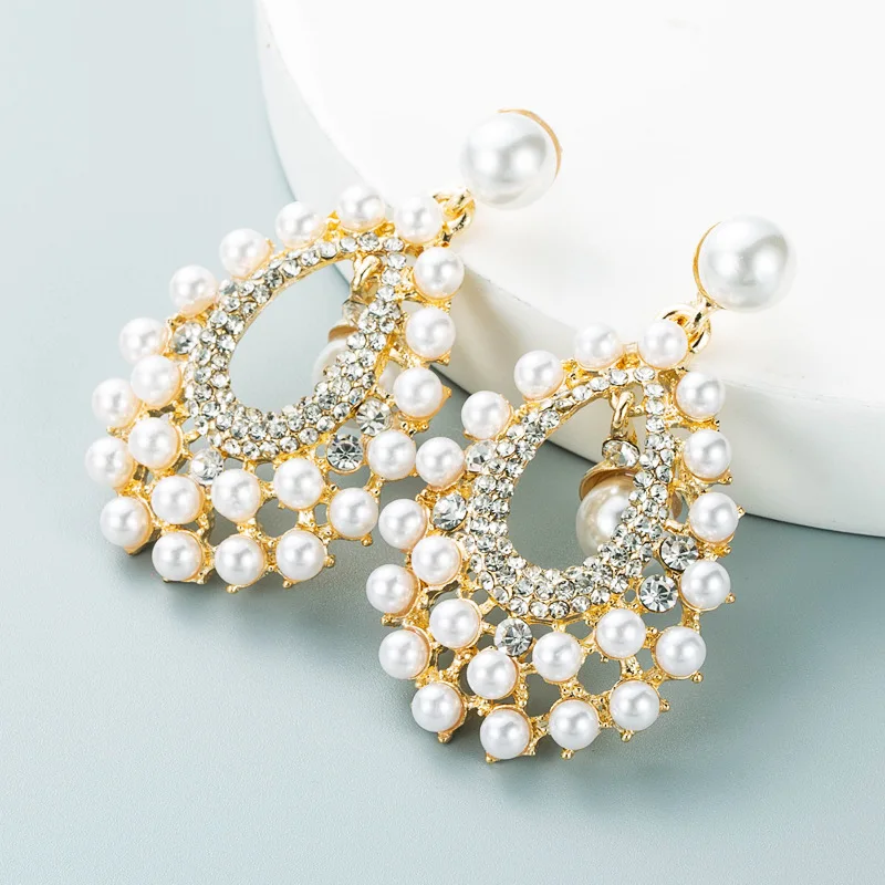 

Yingchao 2022 Fashion Hot Sell Geometric Simple Circle Zircon Statement Pendant Drop Stud Earrings For Women Jewelry