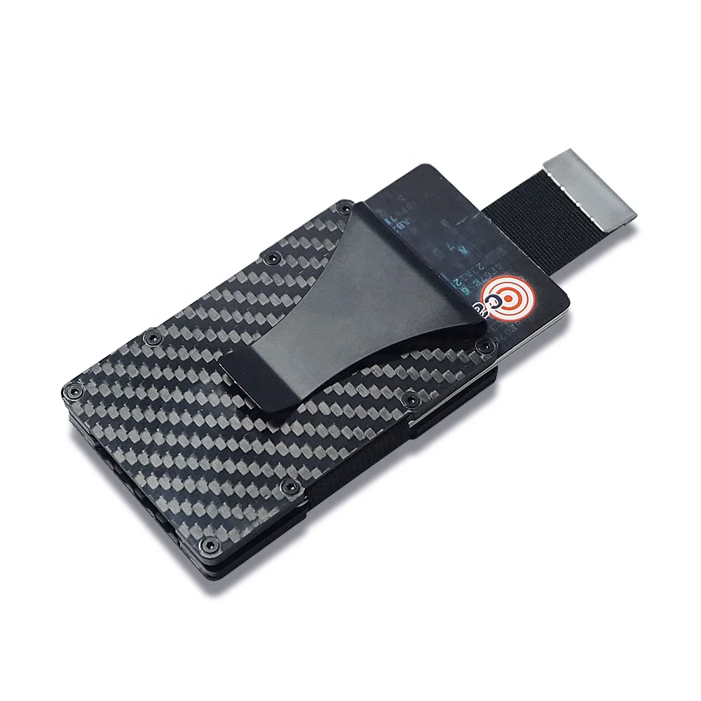 

RFID Blocking Money Clip Minimalist Real Carbon Fiber Wallet for men