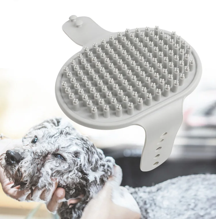 

Wholesale Pet Cleaning & Massage Silicone Brush Multi-colors Dog Cleaning Glove Dog Baths Brush, As picture