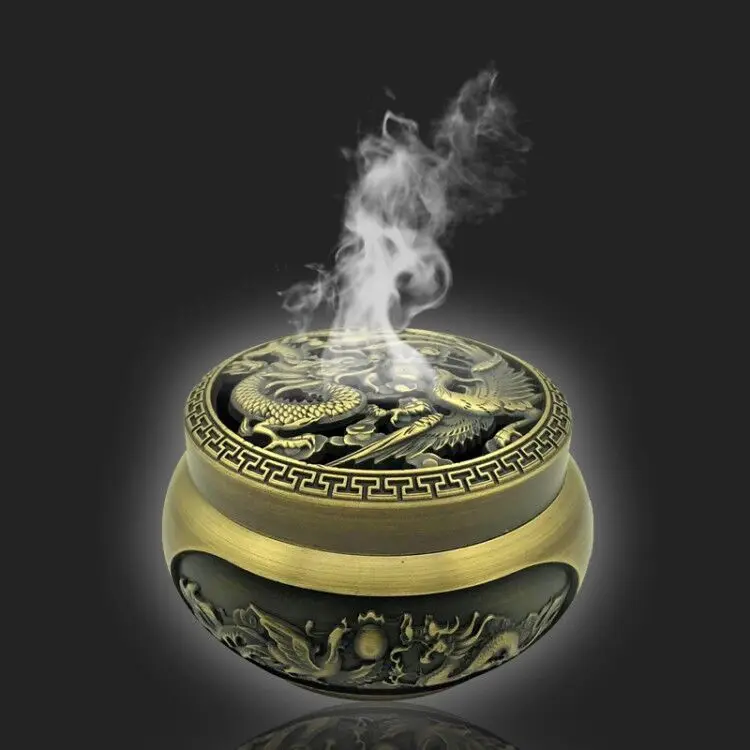 Chinese Pure Brass Incense Burner Incense Fragrance Censer For Home Incense Meditation In Stock
