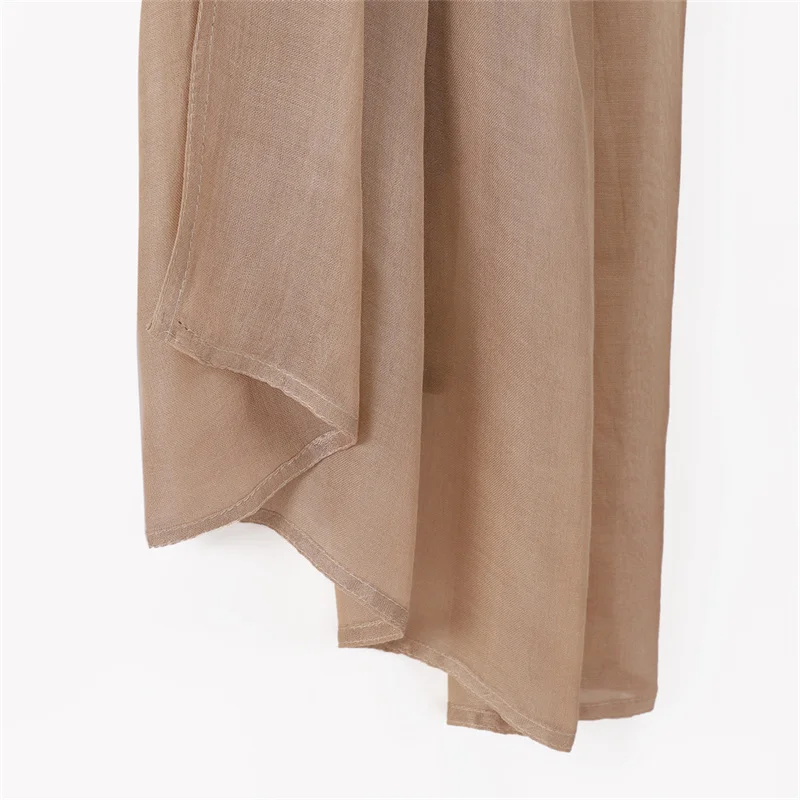 Premium Natural Soft Scarf High Quality Muslim Plain Wrap Double Stitching Viscose Shawl Big Size Non Slip Modal Hijab