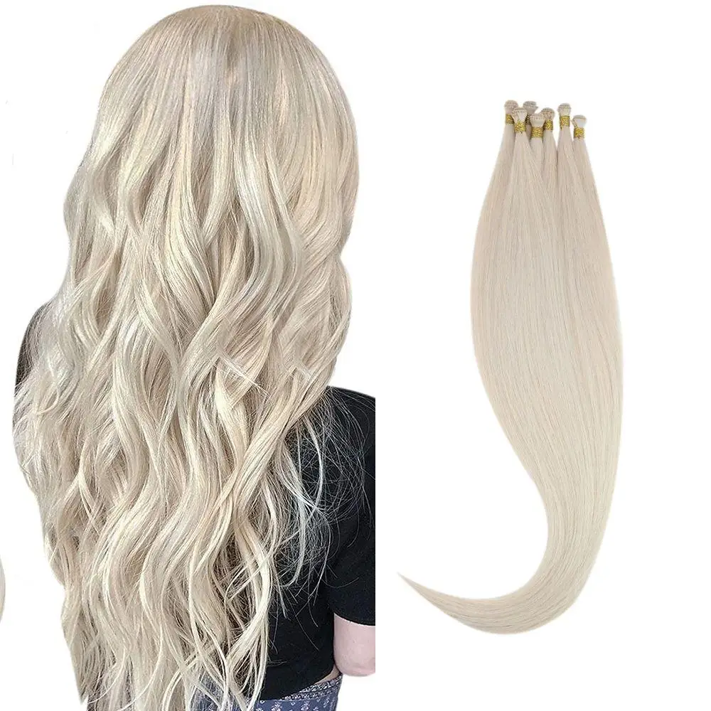 

Full Shine hot sell high quality Hand Tied Weft virgin hair extensions hand tied hair weft