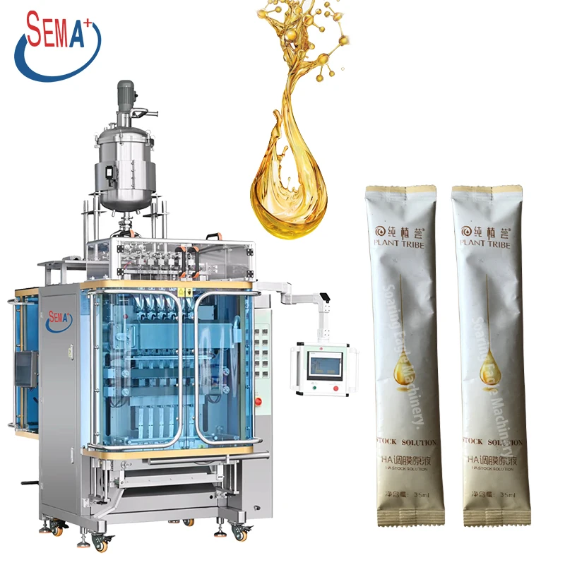 

4/6 multilane stick oil sauce automatic vertical liquid packaging machine