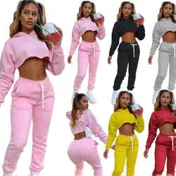 2021 New Arrival Tracksuits Crop Tops Winter Fall 