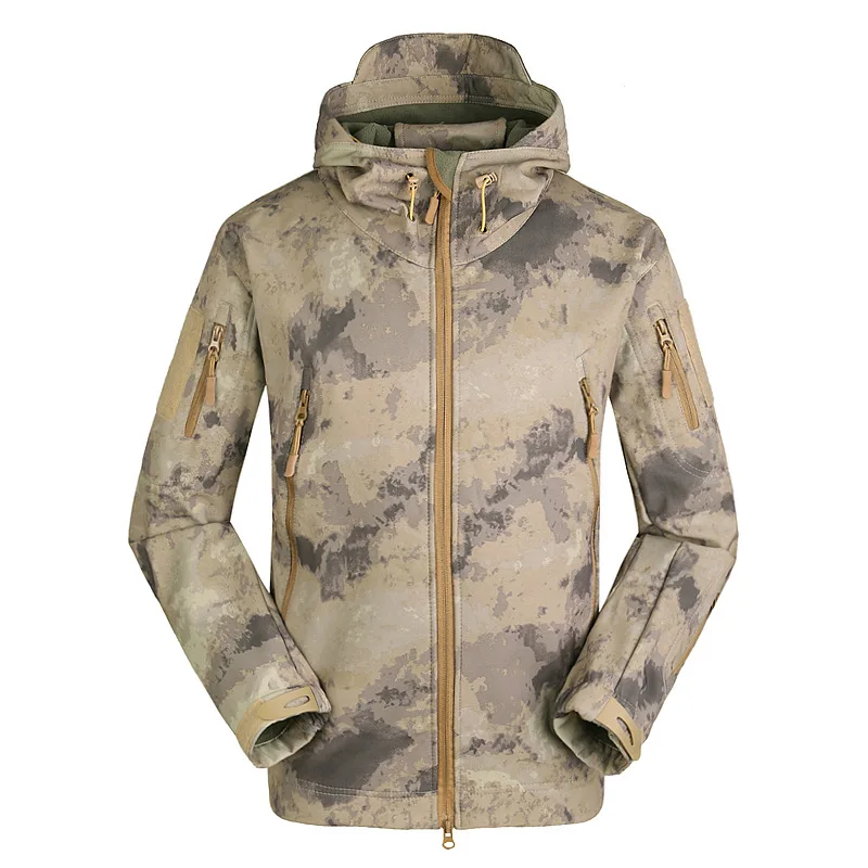 

Multi pocket outdoor waterproof walkhard camouflage hoodie waterproof ski jacket