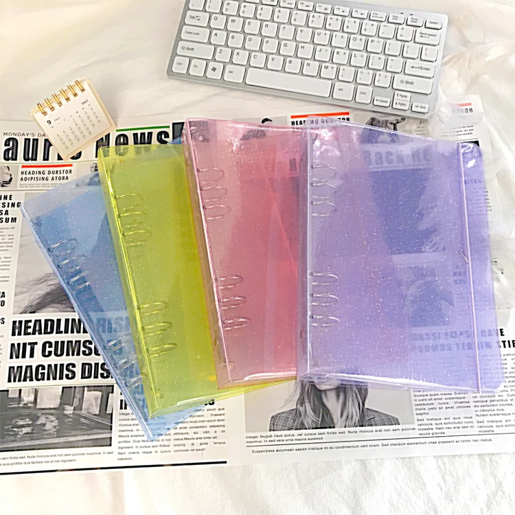 

School supplies A5 binder file folder transparent binder ring office accessories organizer ring binder