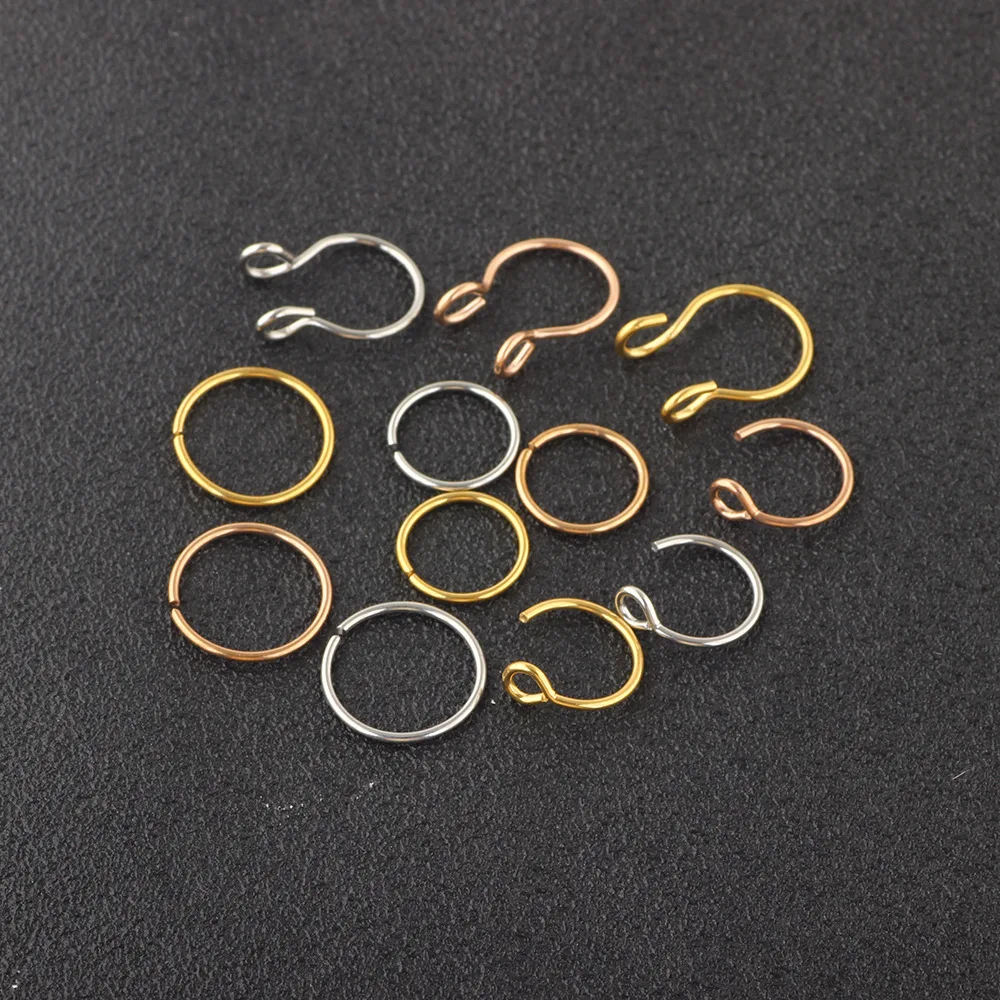 

12 Pcs Per set Customized Women stainless steel face nose ring body piercing jewelry, As pic