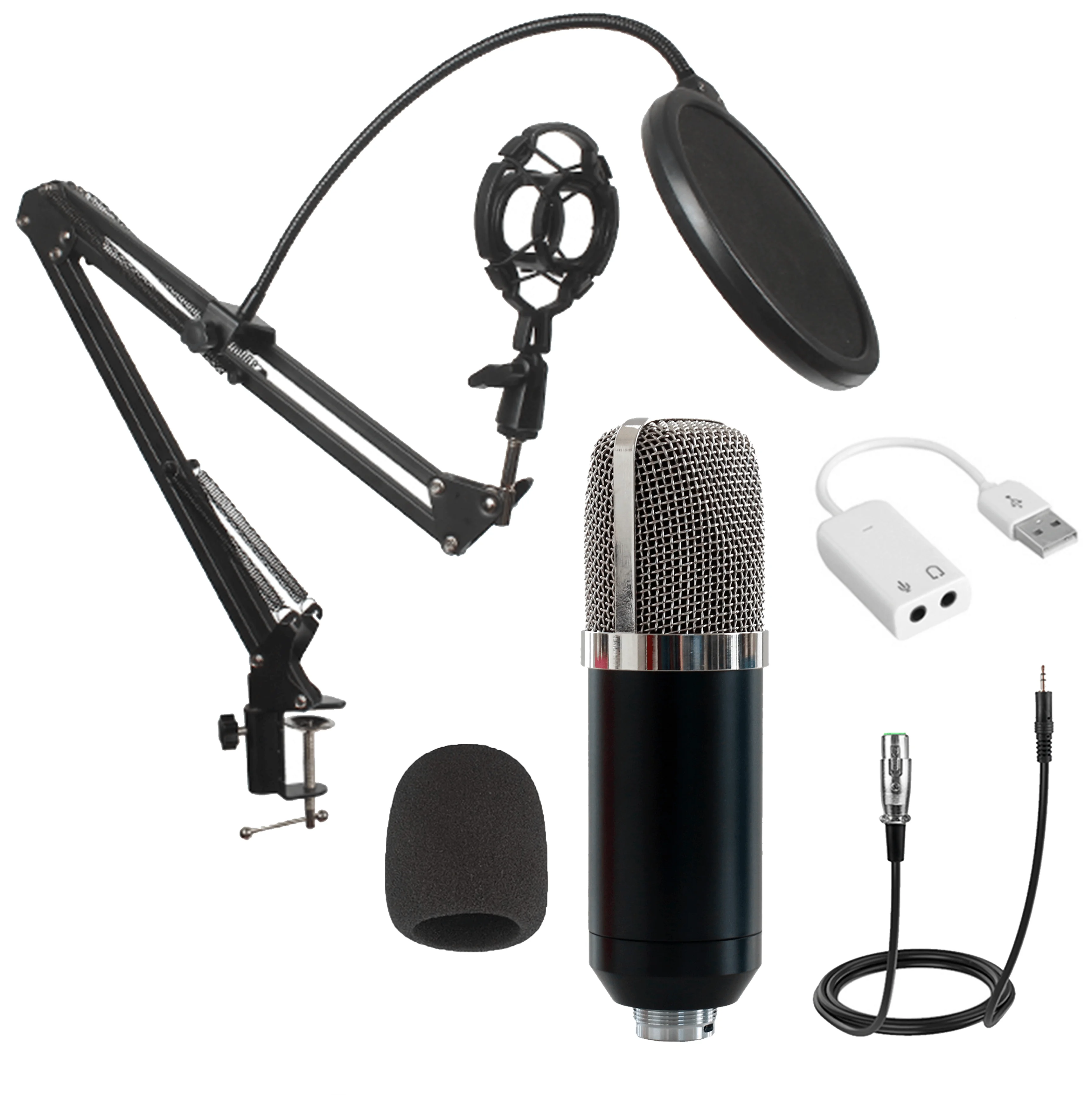 

GONSIN cardioid bm-700 condenser stuidio recording microphone for skype conference