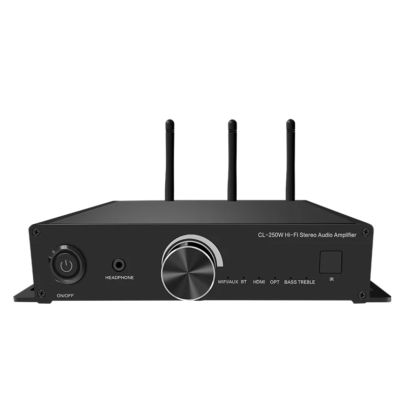 

Hot selling Wifi Airplay BT 5.0 LAN HDM I 2 100w AUX in optical Subwoofer Mini home Audio Amplifier