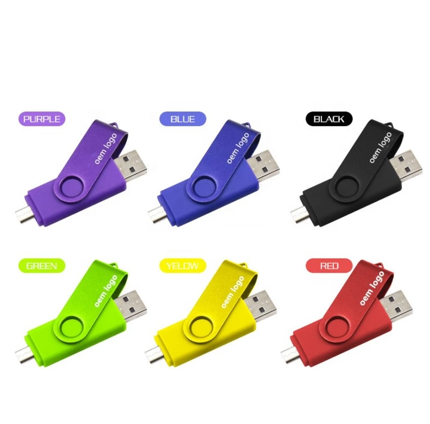 

Wholesale OTG USB 2.0/3.0 pen drive 2GB 4GB 8GB 16GB 32GB colorful otg usb flash drive swivel usb stick