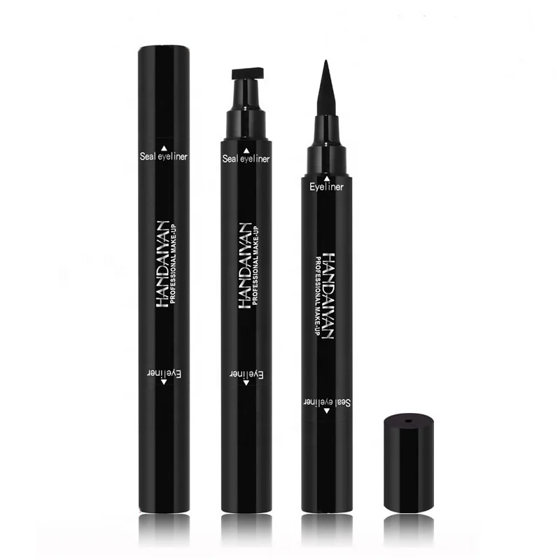 

HANDAIYAN Double Head Eyeliner Waterproof Eyeliner and Stamp Black Eyeliner Pencil for Eyes, Black color