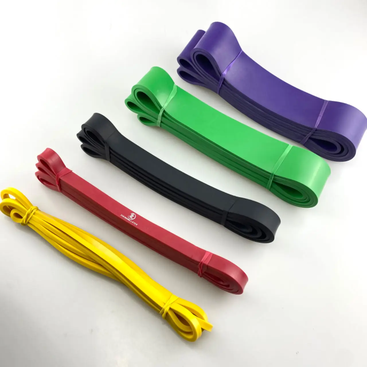 Heavy Duty Exercise Pull up Assist Power Long Custom High Quality Exercise Resistance Bands Latex Power Bands with Door Anchor