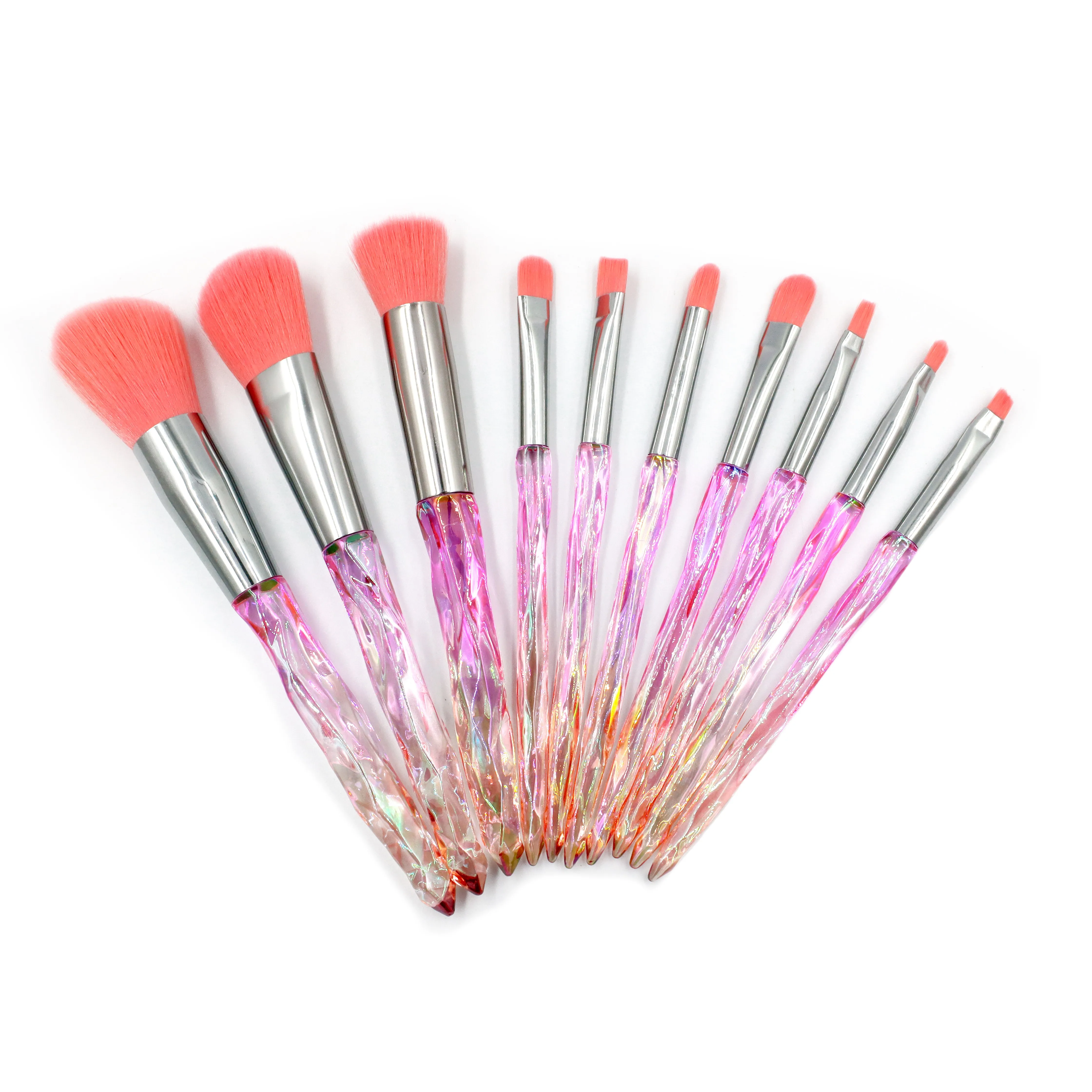 

Vegan Organizer Black Crystal Makeup Brush Sets,Makeup Brushes With Crystals,Pink Glitter Makeup Brushes Set, Customized color