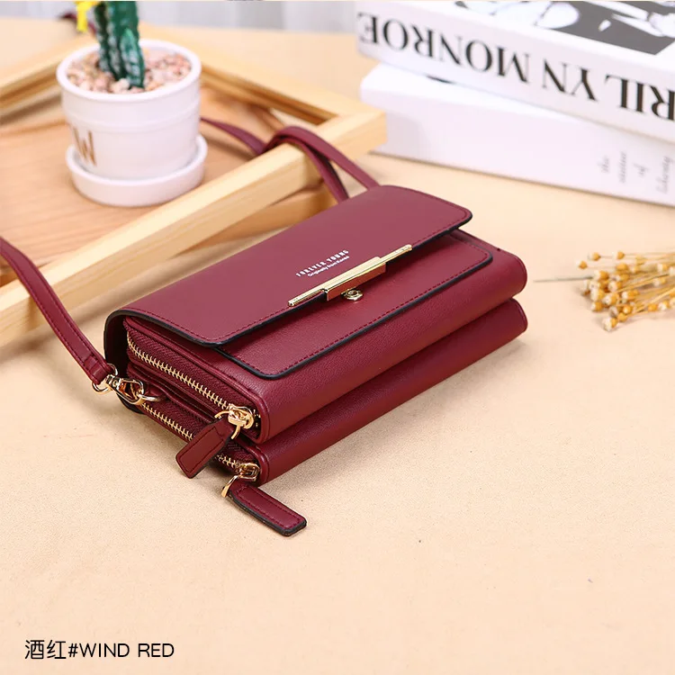 

Women Wallet Set Retro Luxury PU Leather Clutch Long Wallets Leather Bloing Tri-fold card Holder Wallet Letter Purse
