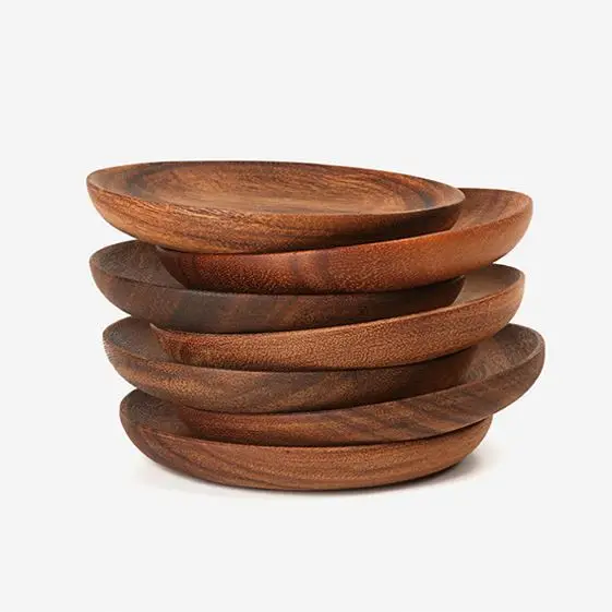 

factory Circle Kitchen Nesting bandeja for Serving food Wooden Nested Serving Trays Round Wood Trays custom wooden sensory tray, Wood color