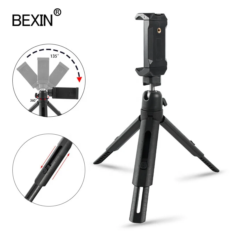 

BEXIN Desktop Mini Tripod Convertible Multi-purpose Cold Shoe Mount Travel Camera Tripod for SLR Camera Phone Flash Microphone