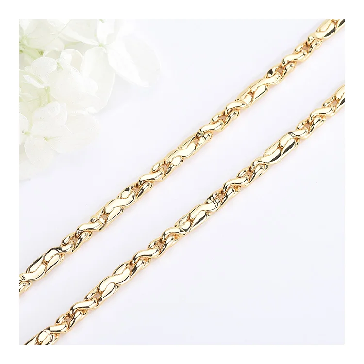 High End 18K Gold Plated Collares Finos De Bisuteria Women Chain Jewelry