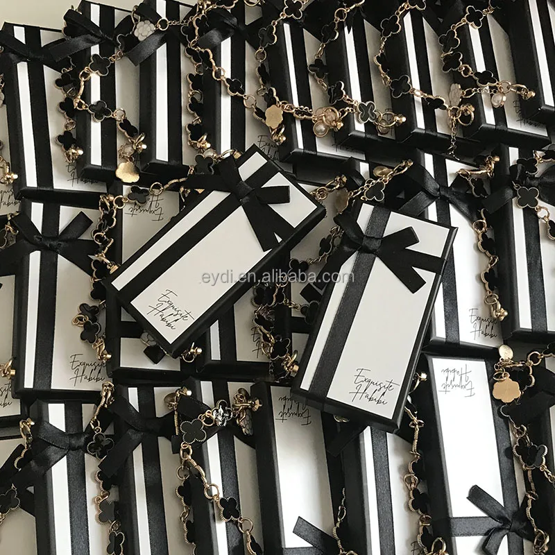 

black and white luxury packaging lashbox with bow 25mm mink eyelashes with cute custom lashboxes