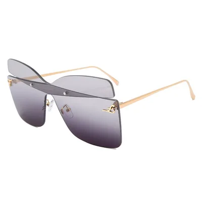 

Trendy Oversized Low-Priced Color Trimmed Big-Frame Glasses for Men Women Sunglasses Sun Glasses