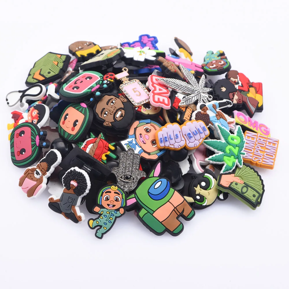 

100pcs mix styles jibbtz croc shoe charm for croc shoes