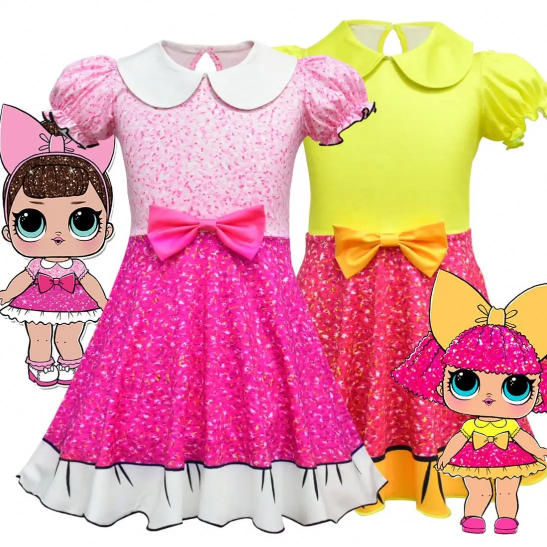 

Popular Amazon Hot Selling Halloween Cosplay Party Dolls Fancy Nancy Dress Costumes For Baby Girls Favor, Photo