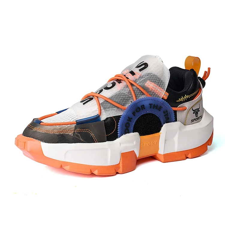 

Guaranteed Quality Comfortable Fashion Girl Men Women Causal Sport Shoes, Orange,white+grey