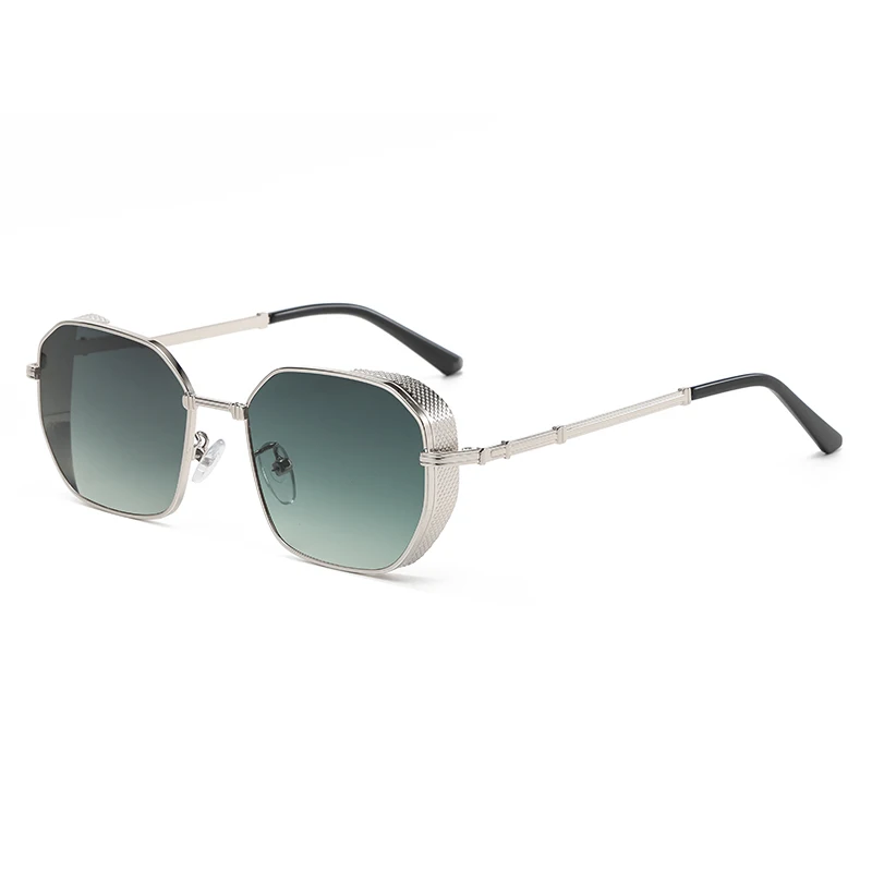 

Superhot Eyewear 50808 Fashion 2023 UV400 Steampunk Gradient Square Metal Shades Sunglasses