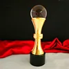 Custom shape laser engraved crystal ball Trophy