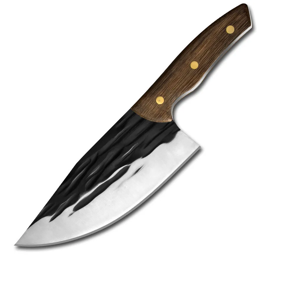 

Butcher Slaughter Durable Full Tang 5cr15 Carbon Steel 7.5 Inch Forged Cleaver Butcher Serbian Chef Knife With Wood Handle