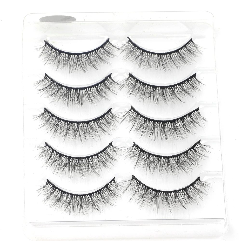 

FX-S46-S58 Samples Free Eyelashes Hot Sell Style Full Strip Lashes Cotton Band Super Soft Natural 5d Hand Made Eyelash Extension