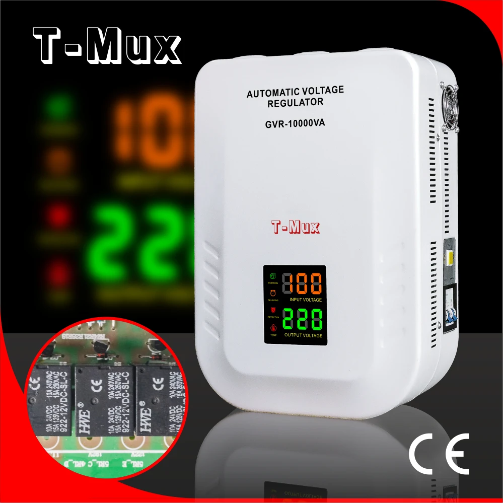 GVR-10000VA single phase wall mounted 220v full 10000 watt ac stabilizer voltage regulator price