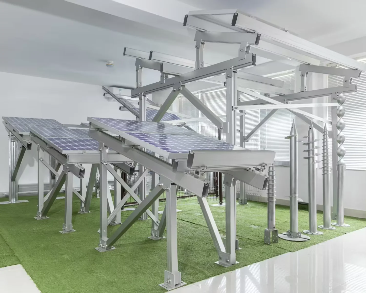 PV Helical Pile Galvanized Ground Bracket System