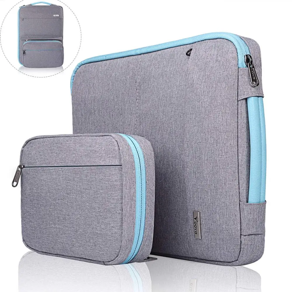 

Water Repellent Fabric Case 13-15.6 Laptop Sleeve For Macbook Sleeve Mouse Charge Cable Bag