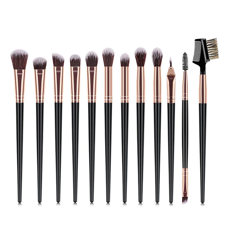 

12pcs makeup brush set champagne gold / black gold suits high-end makeup tools Professional Makeup Brush Set Private label, Pink,purple, green