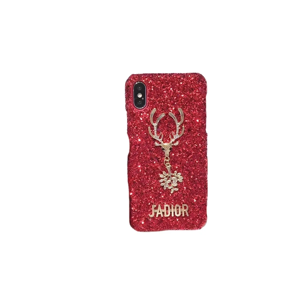 

New arrival luxury custom logo deer bling shockproof cover case for phone
